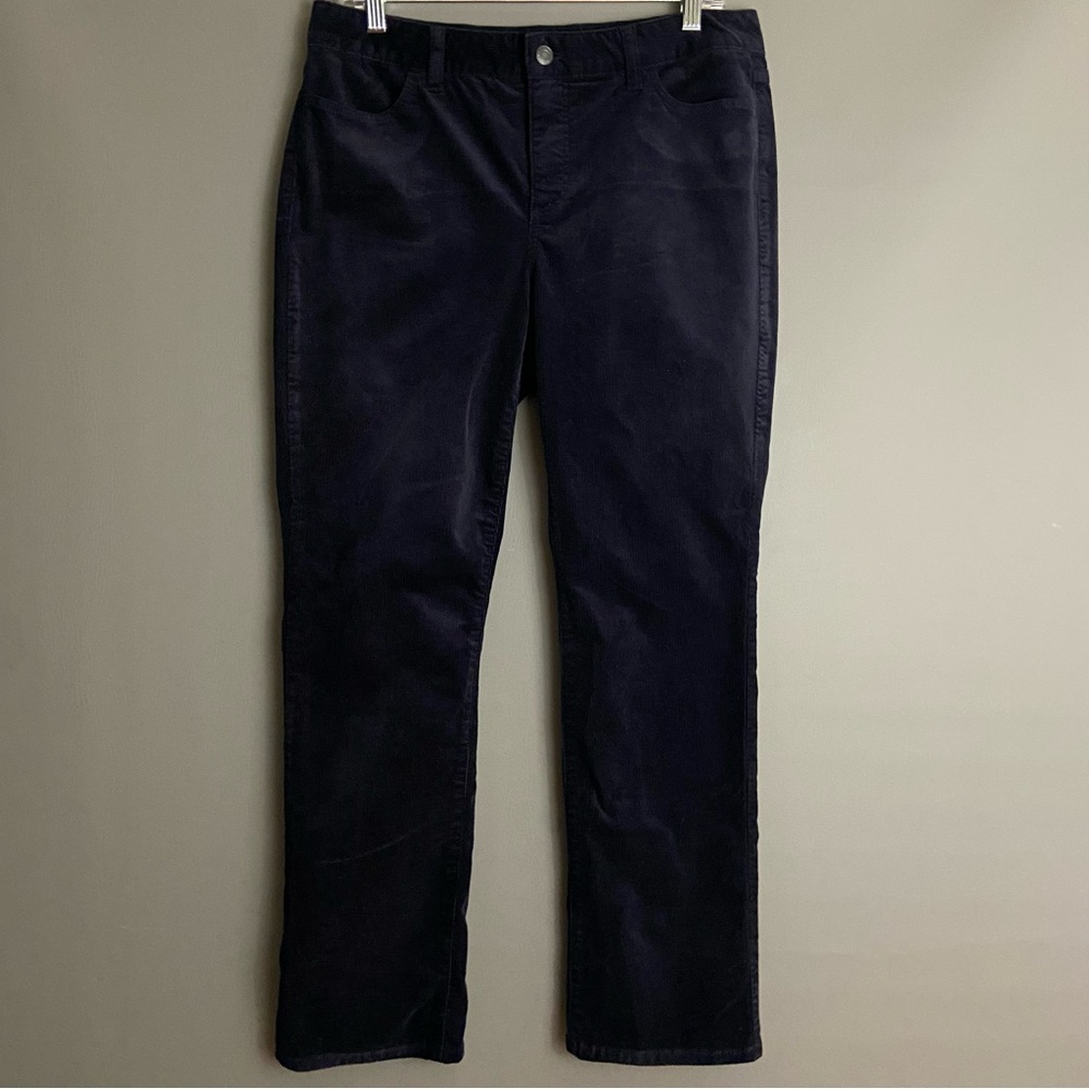Talbots Heritage Corduroy Straight Leg Pants - Navy Blue - 12P